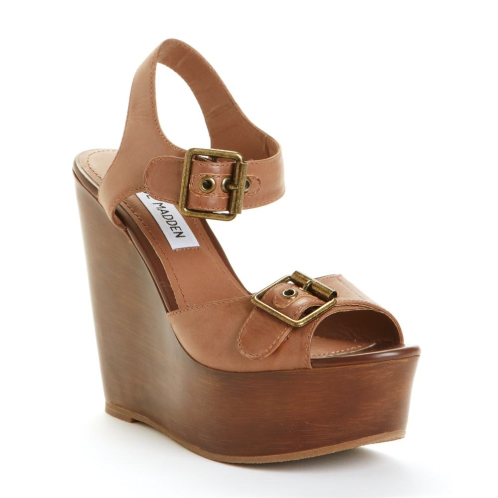 Steve Madden wooden platform wedges